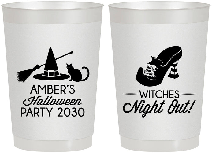 Personalized Halloween 22 oz Frosted Cups - Witches Night Out | 250083