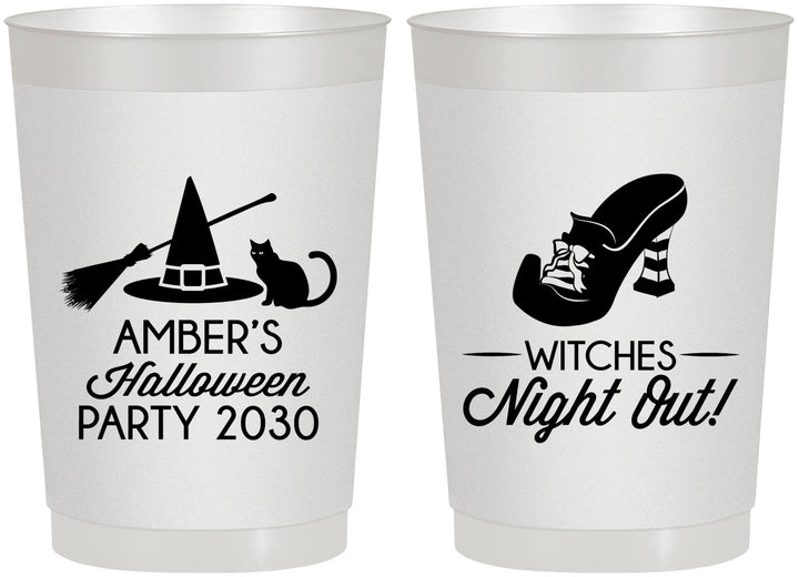 Personalized Halloween 22 oz Frosted Cups - Witches Night Out | 250083