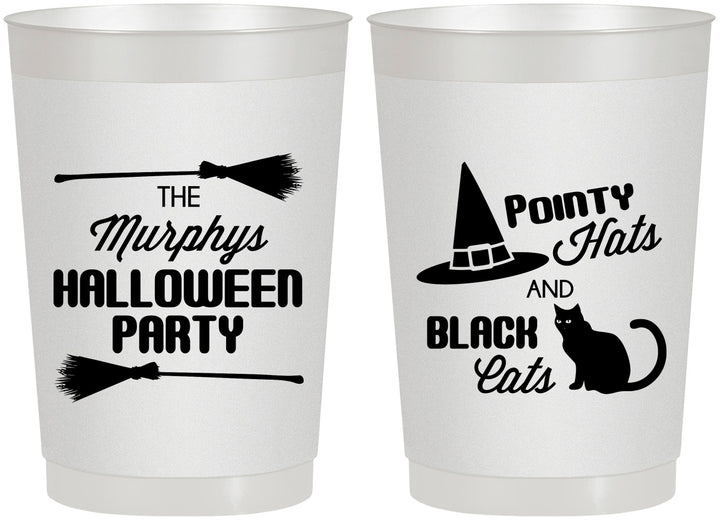 Personalized Halloween 22 oz Frosted Cups - Black Cats | 250087