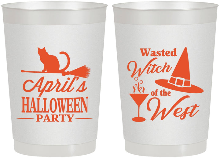 Personalized Halloween 22 oz Frosted Cups - Witch | 250088