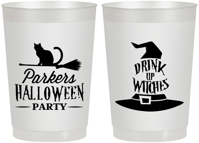 Personalized Halloween 22 oz Frosted Cups - Drink Up Witches | 250094