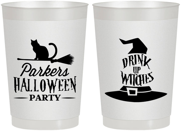 Personalized Halloween 22 oz Frosted Cups - Drink Up Witches | 250094