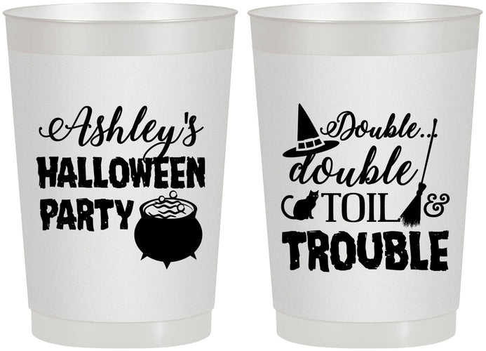 Personalized Halloween 22 oz Frosted Cups - Witch | 250095