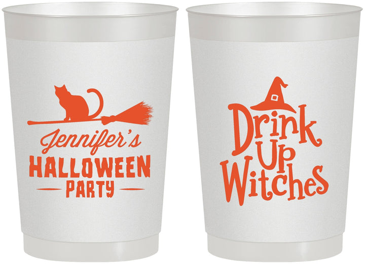 Personalized Halloween 22 oz Frosted Cups - Drink Up Witches | 250096