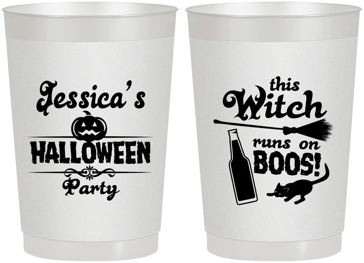Personalized Halloween 22 oz Frosted Cups - Witch Boos | 250097