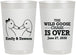 Personalized Wedding 22 oz Frosted Cups - Wild Goose | 251