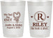 Personalized Wedding 22 oz Frosted Cups - We Tied The Knot | 260