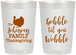 Personalized Thanksgiving 22 oz Frosted Cups - Gobble Til You Wobble | 260004