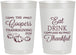 Personalized Thanksgiving 22 oz Frosted Cups - Eat Drink Thankful | 260009