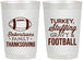 Personalized Thanksgiving 22 oz Frosted Cups - Football Turkey | 260010