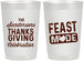 Personalized Thanksgiving 22 oz Frosted Cups - Feast Mode | 260019