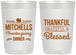 Personalized Thanksgiving 22 oz Frosted Cups - Thankful Blessed | 260032