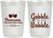 Personalized Thanksgiving 22 oz Frosted Cups - Gobble Til You Wobble | 260034