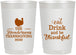 Personalized Thanksgiving 22 oz Frosted Cups - Eat Drink Thankful | 260036