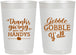 Personalized Thanksgiving 22 oz Frosted Cups - Gobble Gobble | 260044