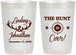 Personalized Wedding 22 oz Frosted Cups - The Hunt Is Over | 266