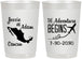 Personalized Wedding 22 oz Frosted Cups - The Adventure Begins | 275