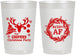 Personalized Christmas 22 oz Frosted Cups - Merry Af | 280014
