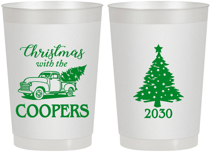 Personalized Christmas 22 oz Frosted Cups - Naughty Af | 280025