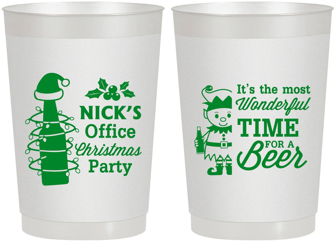 Personalized Christmas 22 oz Frosted Cups - Elf | 280029