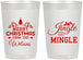 Personalized Christmas 22 oz Frosted Cups - Jingle And Mingle | 280034
