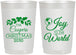 Personalized Christmas 22 oz Frosted Cups - Joy To The World | 280035