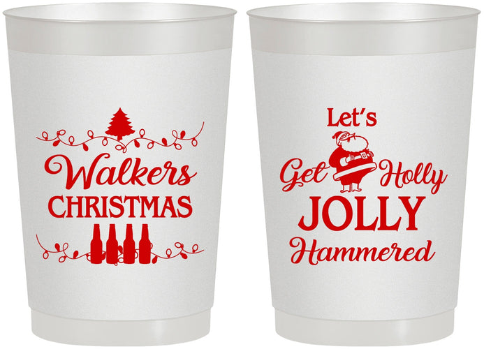 Personalized Christmas 22 oz Frosted Cups - Let Is Snow | 280050