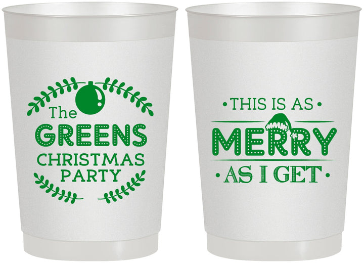 Personalized Christmas 22 oz Frosted Cups - Merry As I Get | 280065