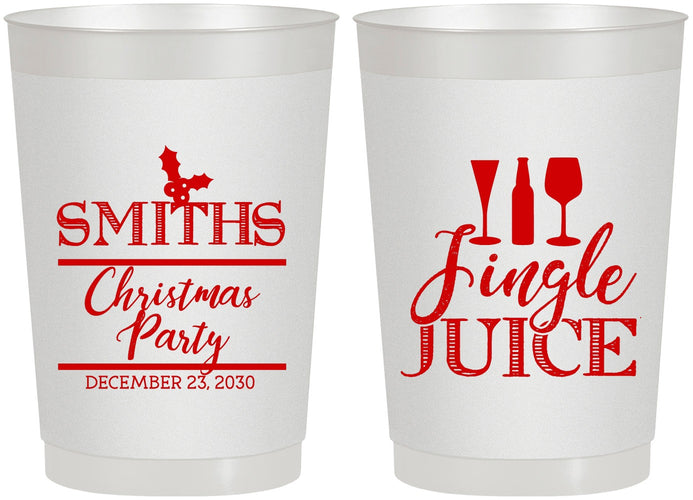 Personalized Christmas 22 oz Frosted Cups - Jingle Juice | 280066