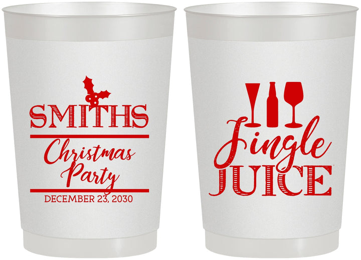 Personalized Christmas 22 oz Frosted Cups - Jingle Juice | 280066