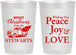 Personalized Christmas 22 oz Frosted Cups - Peace Joy Love | 280070