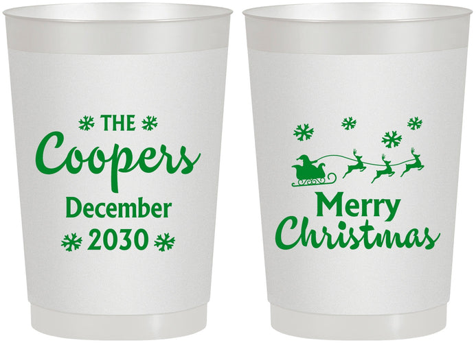 Personalized Christmas 22 oz Frosted Cups - Santa Claus | 280079