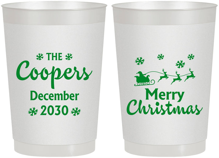 Personalized Christmas 22 oz Frosted Cups - Santa Claus | 280079
