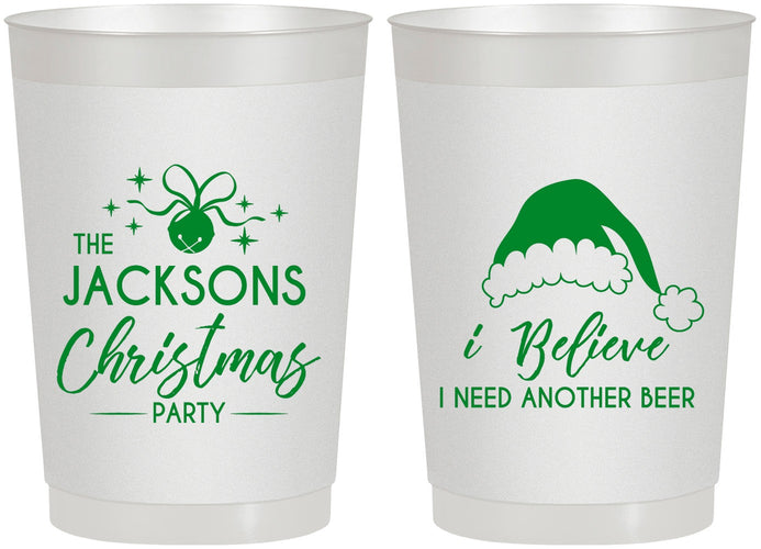 Personalized Christmas 22 oz Frosted Cups - Santa Claus | 280085