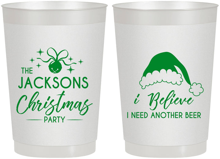 Personalized Christmas 22 oz Frosted Cups - Santa Claus | 280085