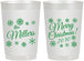 Personalized Christmas 22 oz Frosted Cups - Snowflakes | 280089