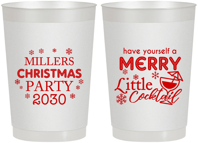 Personalized Christmas 22 oz Frosted Cups - Cocktail | 280098