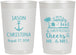 Personalized Wedding 22 oz Frosted Cups - Sandy Feet Salty Kisses | 290
