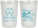 Personalized Wedding 22 oz Frosted Cups - Sandy Feet Salty Kisses | 291