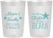 Personalized Wedding 22 oz Frosted Cups - Started On The Beach | 295