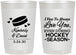 Personalized Wedding 22 oz Frosted Cups - Hockey | 300
