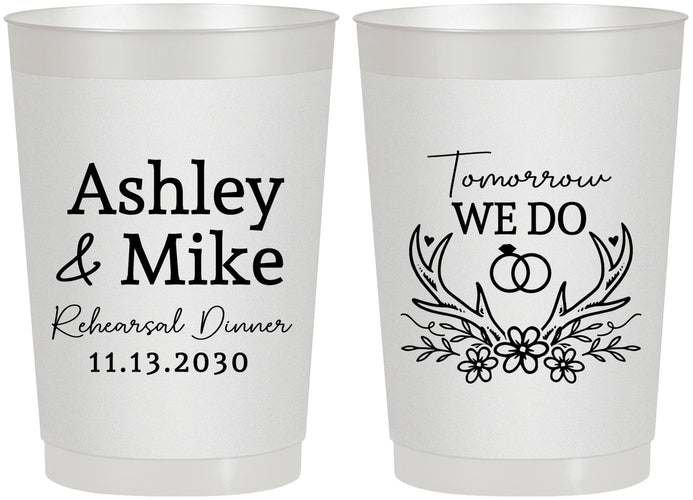 Personalized Rehearsal Dinner 22 oz Frosted Cups - Tomorrow We Do | 30002