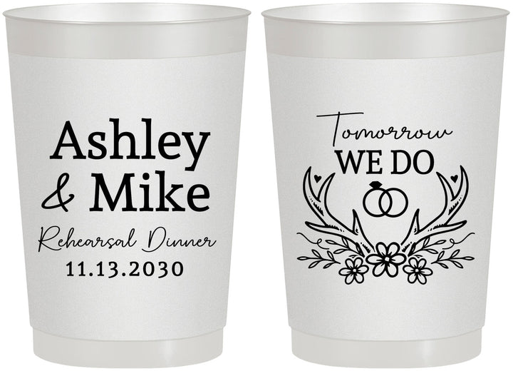 Personalized Rehearsal Dinner 22 oz Frosted Cups - Tomorrow We Do | 30002