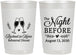 Personalized Rehearsal Dinner 22 oz Frosted Cups - The Night Before | 30008