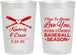 Personalized Wedding 22 oz Frosted Cups - Baseball | 301