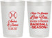 Personalized Wedding 22 oz Frosted Cups - Baseball | 303