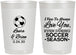 Personalized Wedding 22 oz Frosted Cups - Soccer | 307