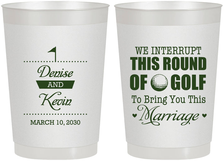 Personalized Wedding 22 oz Frosted Cups - We Interrupt Golf | 309