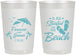 Personalized Wedding 22 oz Frosted Cups - Started On The Beach | 310