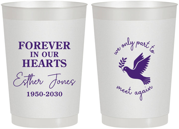 Personalized Memorial 22 oz Frosted Cups - Forever In Our Hearts | 310003
